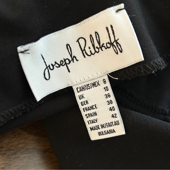 Joseph Ribkoff Black Ruffle Military-Style Blazer - Picture 4 of 8